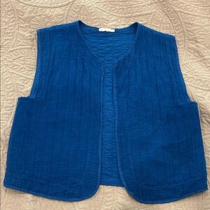 Blue cotton Women's vest—NWOT